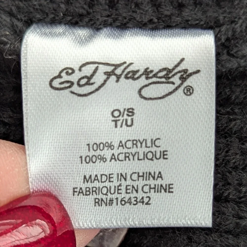 NWT Ed Hardy Winter Knit Headband Head/Ear Wrap/Warmer Kills Love Slowly
